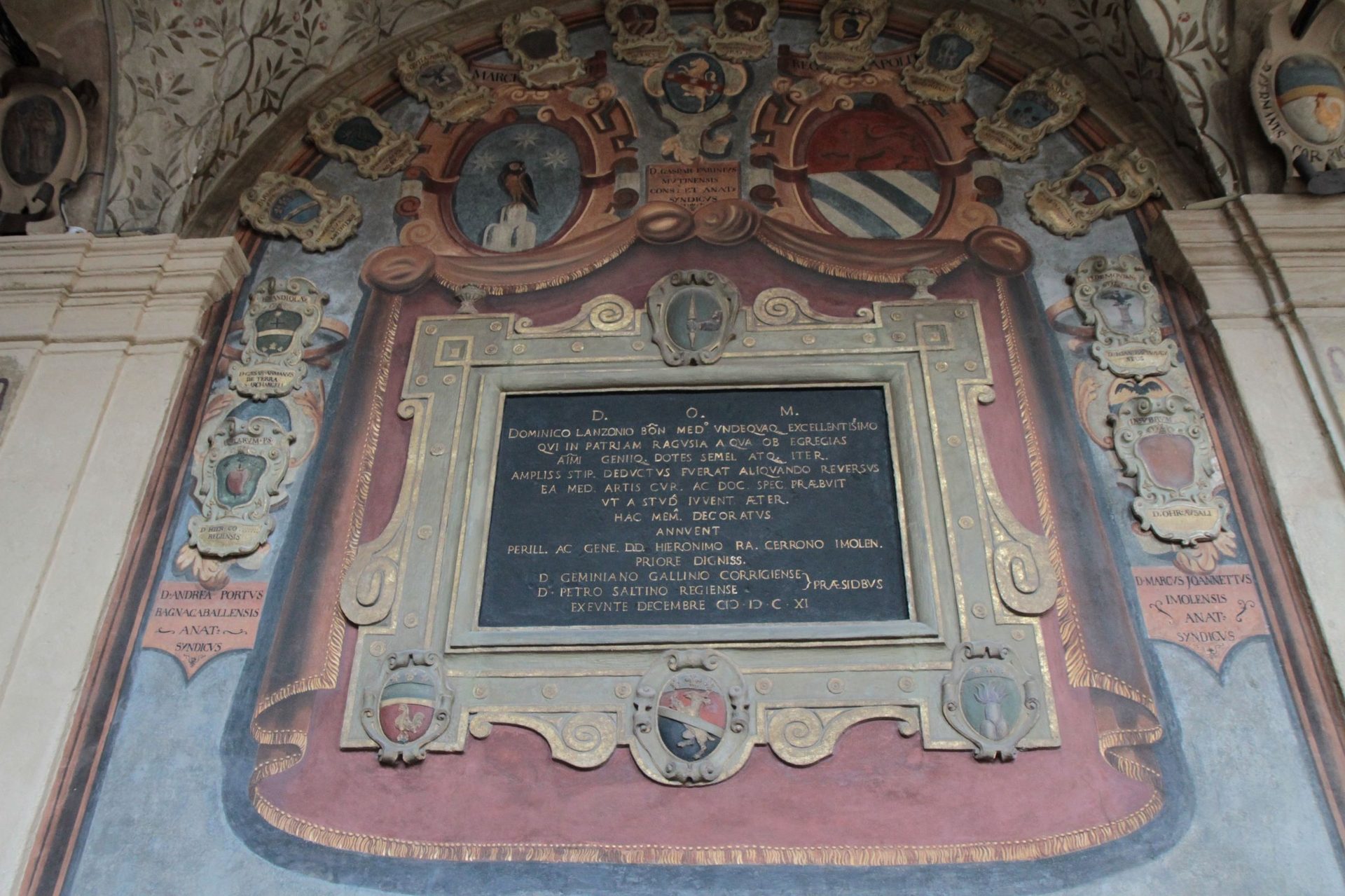 Domenico Lanzoni's memorial tablet, Palazzo Archiginnasio, Bologna (1).JPG